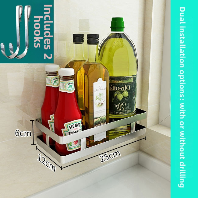 Koreninový stojan z 304 nerezovej ocele, nástenný, bez vŕtania, moderný minimalistický dizajn