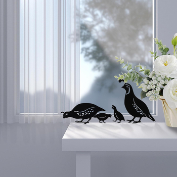 Fürj alakú kerti sziluett – vasból készült dekoráció, modern minimális stílus (Anyag: Vas; Kategória: Állatok; Stílus: Modern minimális; Alkalmazási területek: Otthon, Kert, Beltér és kültér, Iroda)