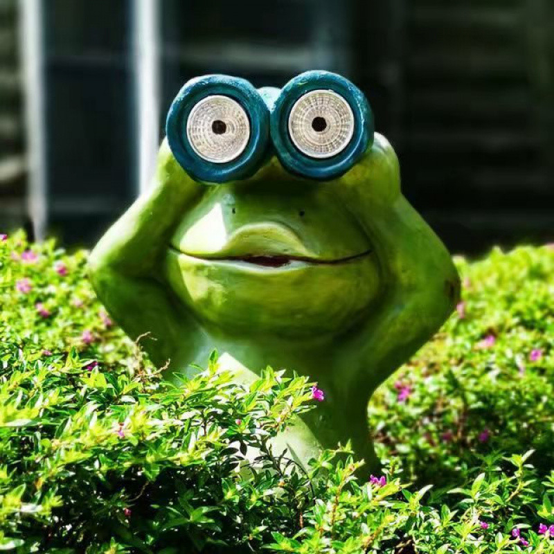 Solarna žaba svjetlo za vanjski prostor dvorišta – materijal smola, stil jednostavan i modern, graviranje, marka Chi weng
