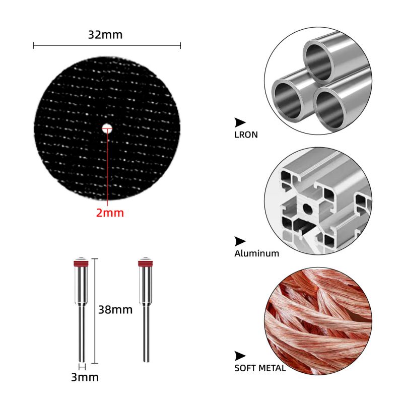 Diamond cutting and grinding disc kit for woodworking — high-speed steel saw blade, diamond disc, and resin double-mesh grinding wheel for electric grinders