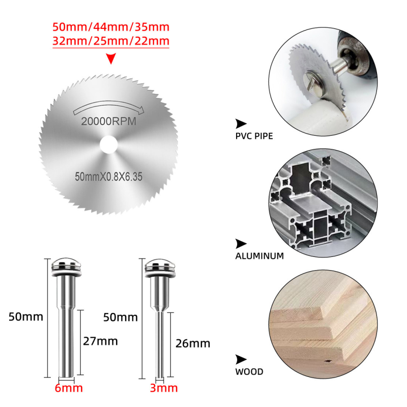 Diamond cutting and grinding disc kit for woodworking — high-speed steel saw blade, diamond disc, and resin double-mesh grinding wheel for electric grinders
