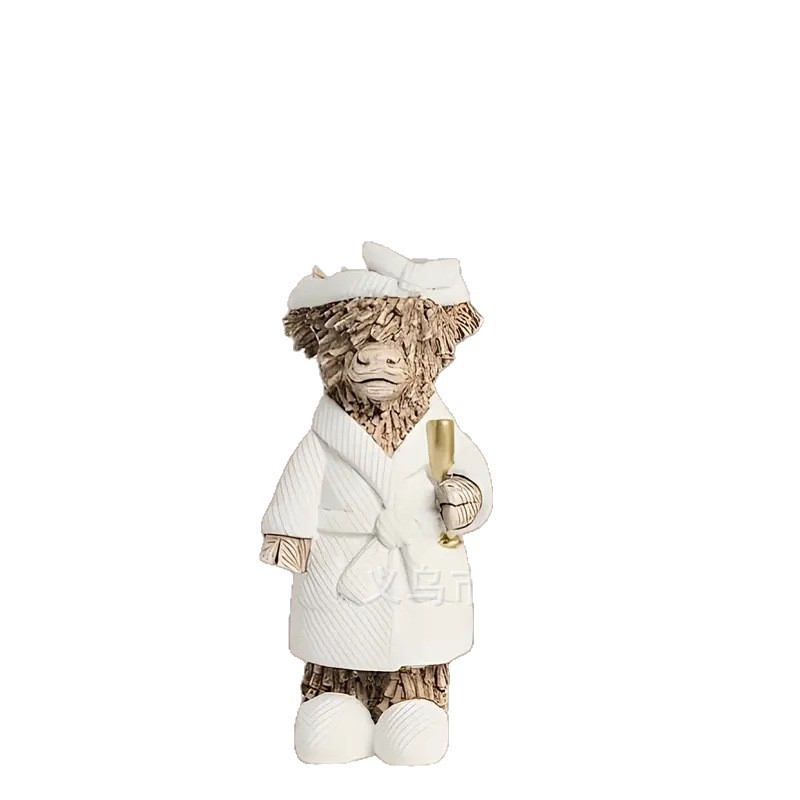 Smolna figura krave za vrt – pastoralni stil (Materijal: smola; Marka: Huiyin; Kategorija: smole rukotvorine)