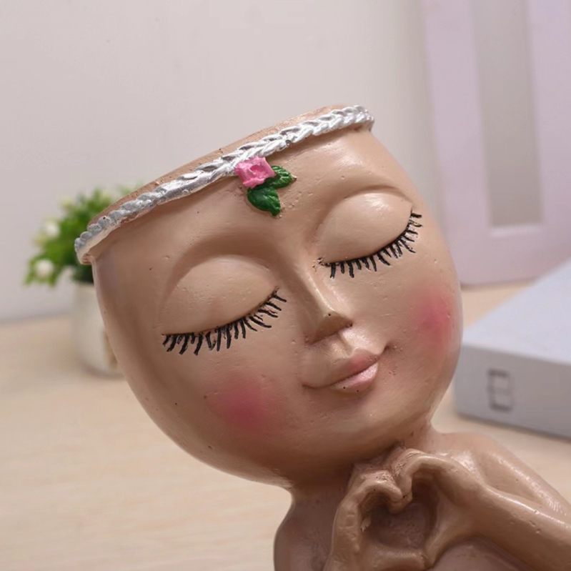 Smolena ukrasna figura za vrt, pastoralni stil, ručni rad od smole, pogodna kao poklon za posao, promociju ili svečane prilike