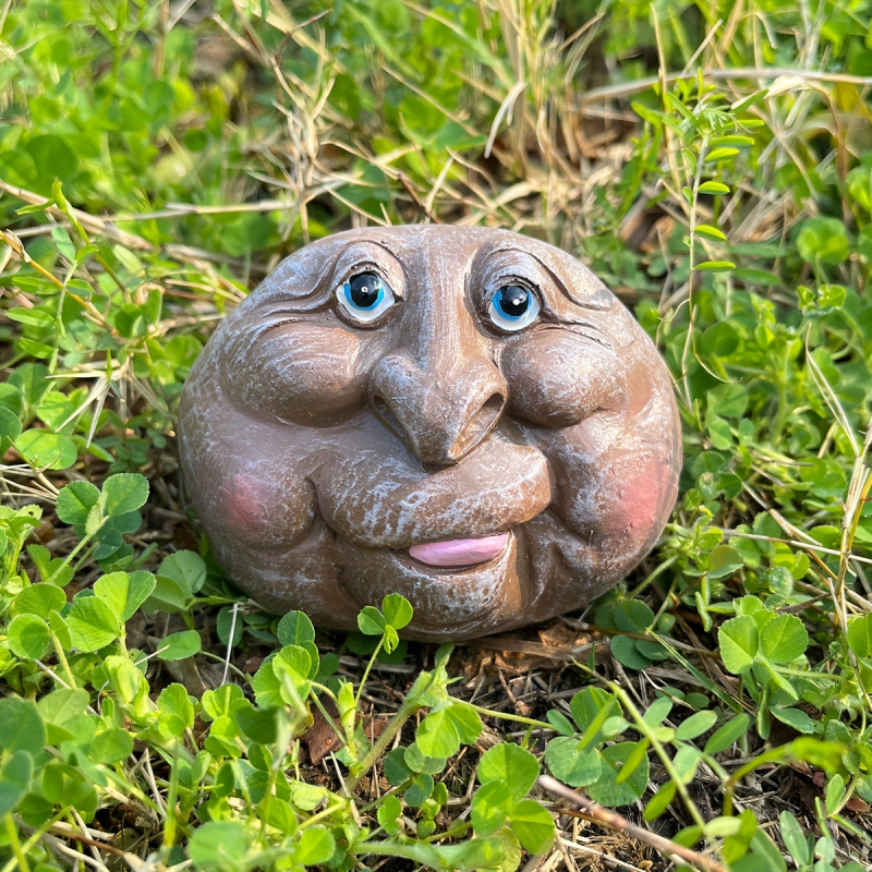 Vanjske statue s kameno-likim licem, razigrane karikature teme, skulptura od smole za vrt i dvorište — materijal: prirodna smola; stil: crtić; tip materijala: plastika, smola