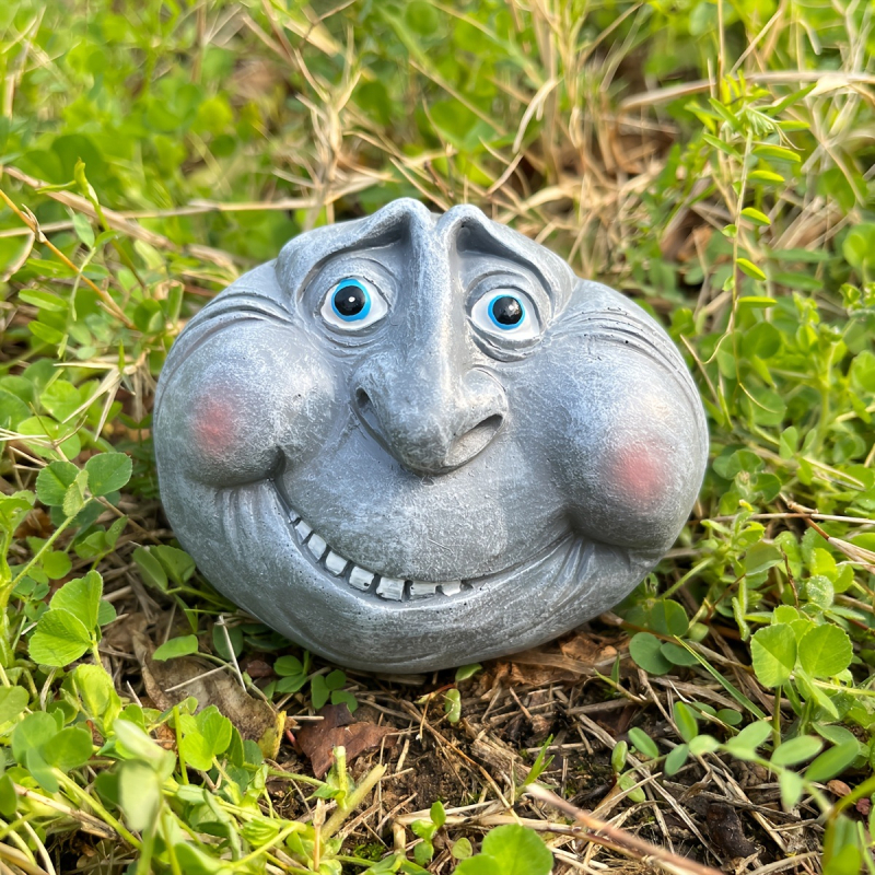 Vanjske statue s kameno-likim licem, razigrane karikature teme, skulptura od smole za vrt i dvorište — materijal: prirodna smola; stil: crtić; tip materijala: plastika, smola