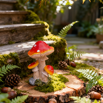 Udvari gomba dekoráció (Anyag: gyanta; Anyag típus: műanyag, gyanta; Stílus: pasztorális; Kategória: gyanta kézműves termékek; Csomagolás: hagyományos csomagolás)