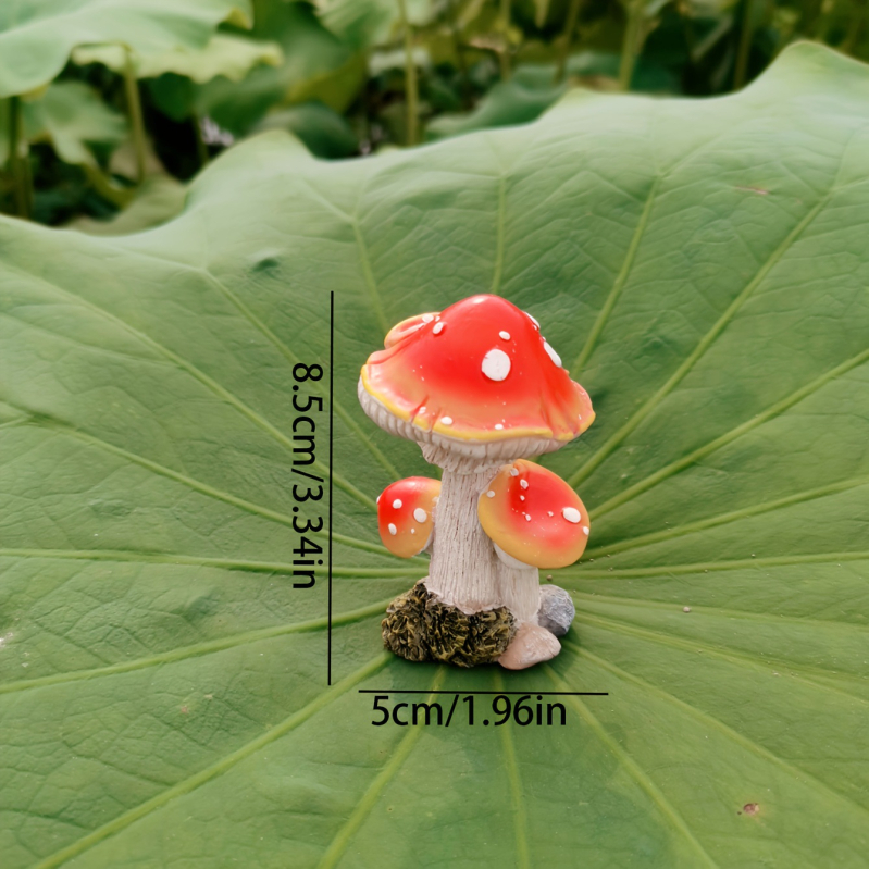 Udvari gomba dekoráció (Anyag: gyanta; Anyag típus: műanyag, gyanta; Stílus: pasztorális; Kategória: gyanta kézműves termékek; Csomagolás: hagyományos csomagolás)