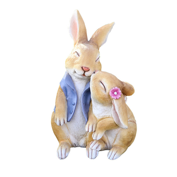 Figura od smole za vrt: crtani par zeca i koala za vanjsku dekoraciju, krajolik ukras; Materijal: smola; Kategorija: skulpture od smole; Pakiranje: karton