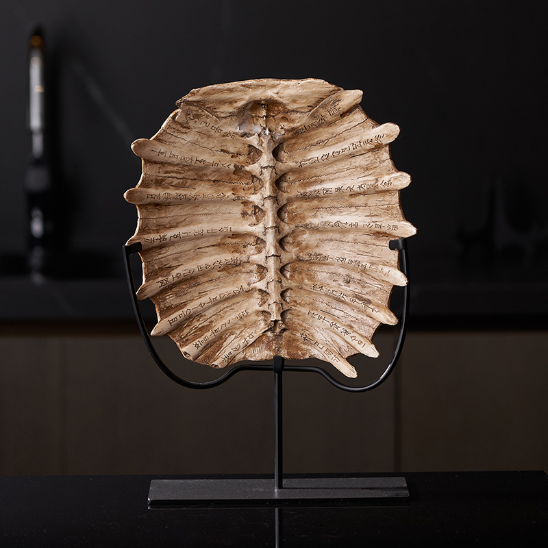 Stolna dekoracija od smole — dizajn Fossil Oracle Turtle Shell, antikni stil, novi kineski stil