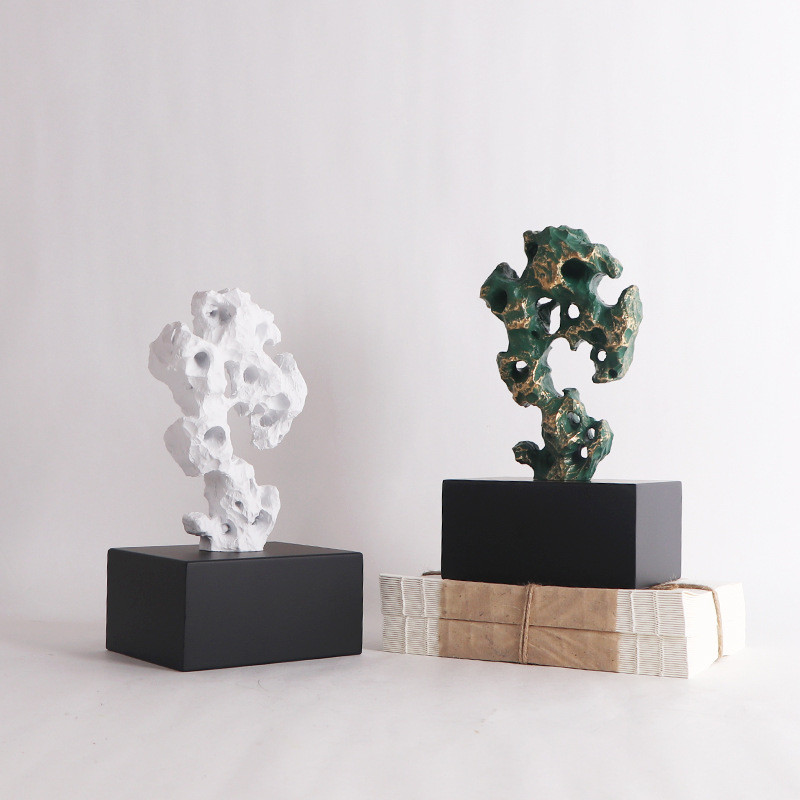 Taihu Stone Resin Ornament, Novi kineski Zen stil (Brand Curtain nest; Materijal: metal, smola; Kategorija: ukrasi; Tip materijala: plastika, smola)