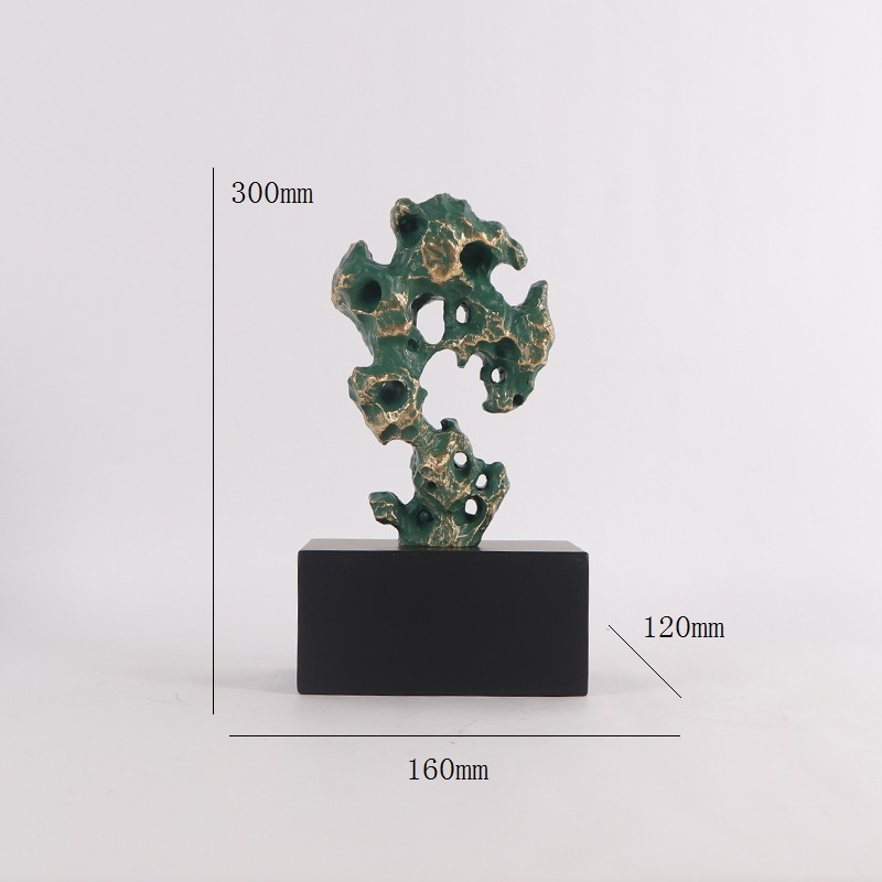Taihu Stone Resin Ornament, Novi kineski Zen stil (Brand Curtain nest; Materijal: metal, smola; Kategorija: ukrasi; Tip materijala: plastika, smola)