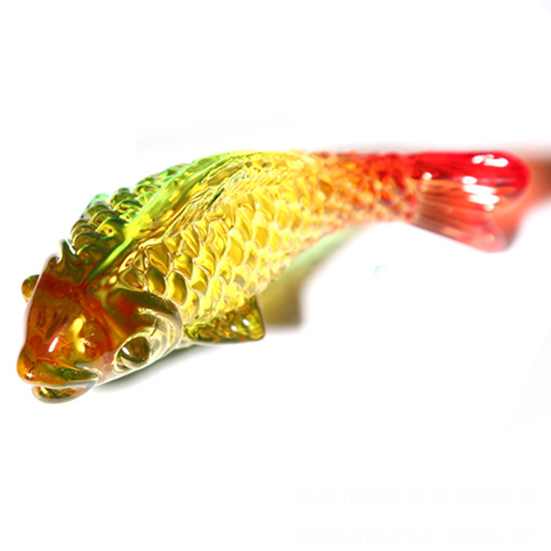 Koi kristalna ukras - Citrin kristal, riblja figura, suvremeni minimalistički stil, poslovni poklon