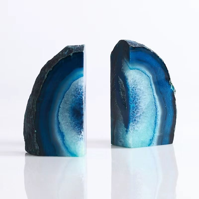 Agát kő asztali dísz – skandináv luxus stílus, természetes anyag, vágott kivitel