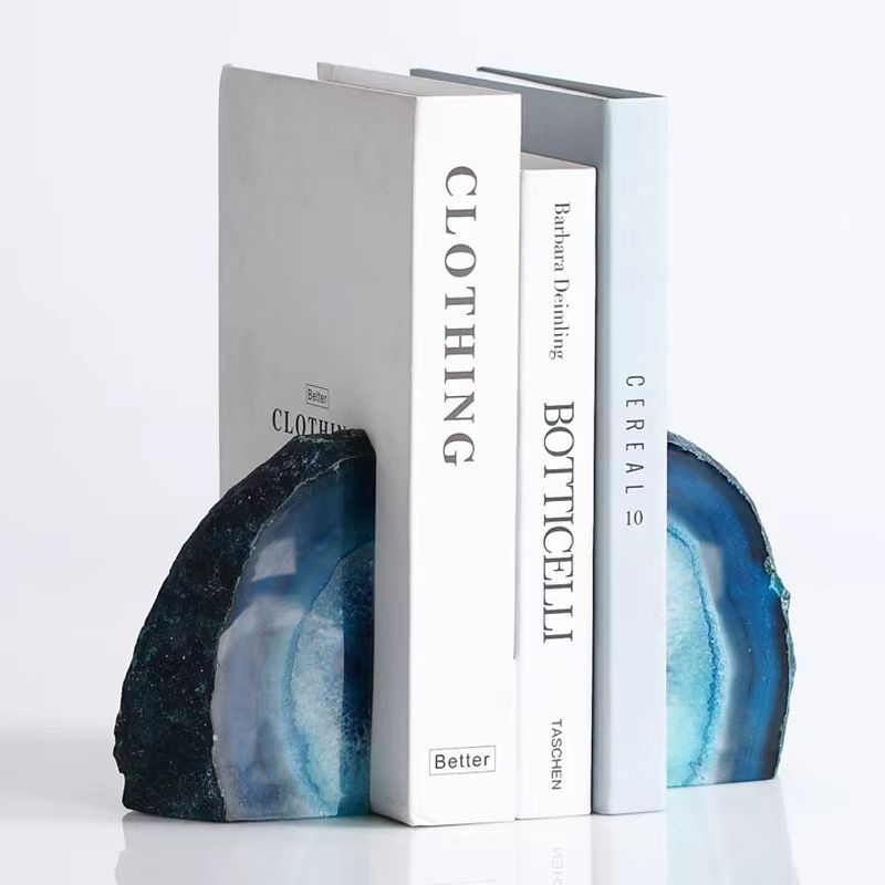 Agát kő asztali dísz – skandináv luxus stílus, természetes anyag, vágott kivitel