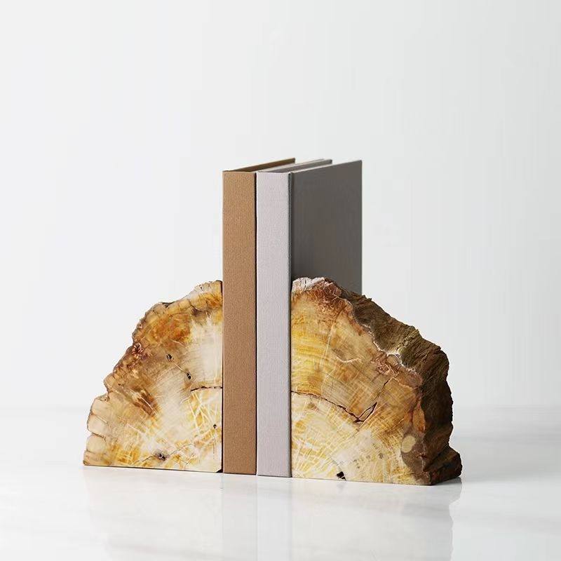 Agát kő asztali dísz – skandináv luxus stílus, természetes anyag, vágott kivitel