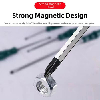 Impactovo odolný skrutkovač set s krížovou a plochou špičkou pre priemyselné použitie — plastové telo; rukoväť z chróm-vanádiovej zliatiny; typ hlavice: kríž