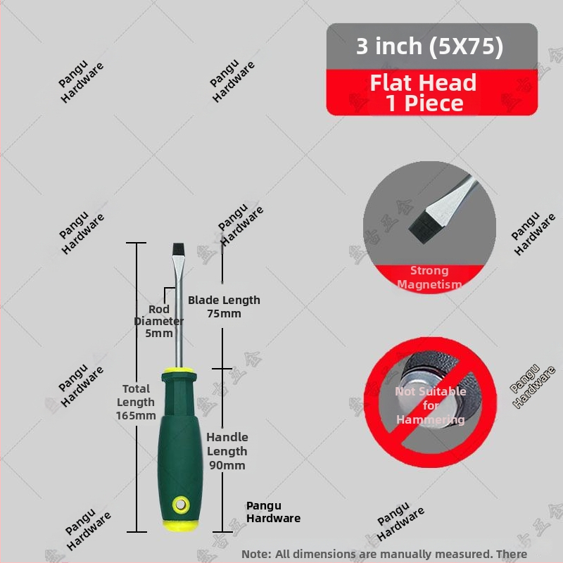 Impactovo odolný skrutkovač set s krížovou a plochou špičkou pre priemyselné použitie — plastové telo; rukoväť z chróm-vanádiovej zliatiny; typ hlavice: kríž