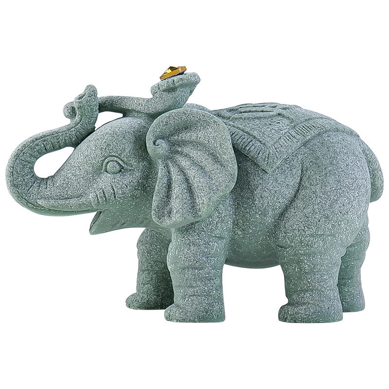 Kínai stílusú mesterséges kő elefánt pár lakásdekorációhoz