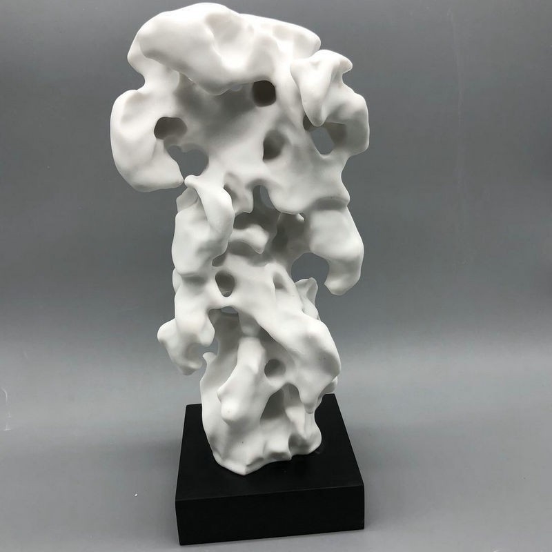 Figura od smole za ured, modernog minimalističkog stila, Taihu stone element, u drvenoj kutiji