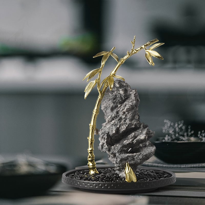 Runxin sintetička smola Taihu Stone Rockery Ornament – kineski stil resin umjetnost za dnevni boravak