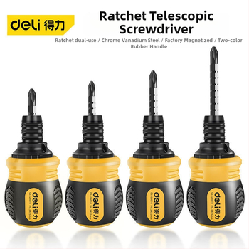 Deli skrutkovačový set z karbónovej ocele s plastovou rukoväťou, bez izolácie, bez magnetizmu, plochá hlava