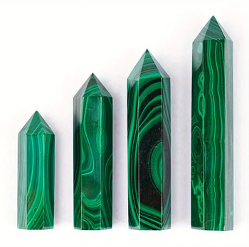 Asztali dísz kristályos oszlop — szintetikus kristály, hatszögletű oszlop éles csúccsal, asztali dekoráció, PP zacskó csomagolás