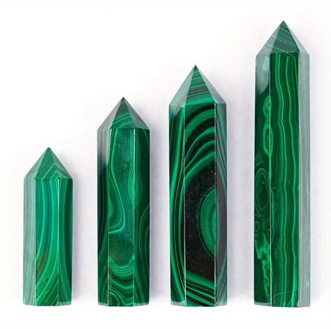 Asztali dísz kristályos oszlop — szintetikus kristály, hatszögletű oszlop éles csúccsal, asztali dekoráció, PP zacskó csomagolás