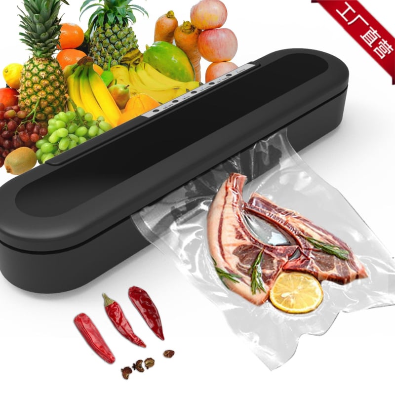 Háztartási automata vákuumzáró gép, lítium akkumulátorról működik, 5V/10W, ABS ház, kapacitás 500 ml alatt