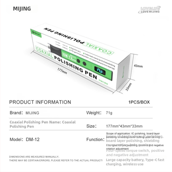 Elektromos polírozó toll mobiltelefon javításhoz és alaplapi IC chipek polírozásához, vezeték nélküli kézi készülék