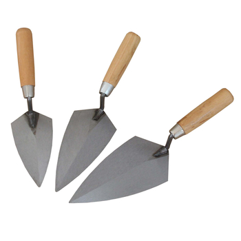 Glettelő kés és glettelő készlet barack alakú fogantyúval, hegyes végével és kerek fejével