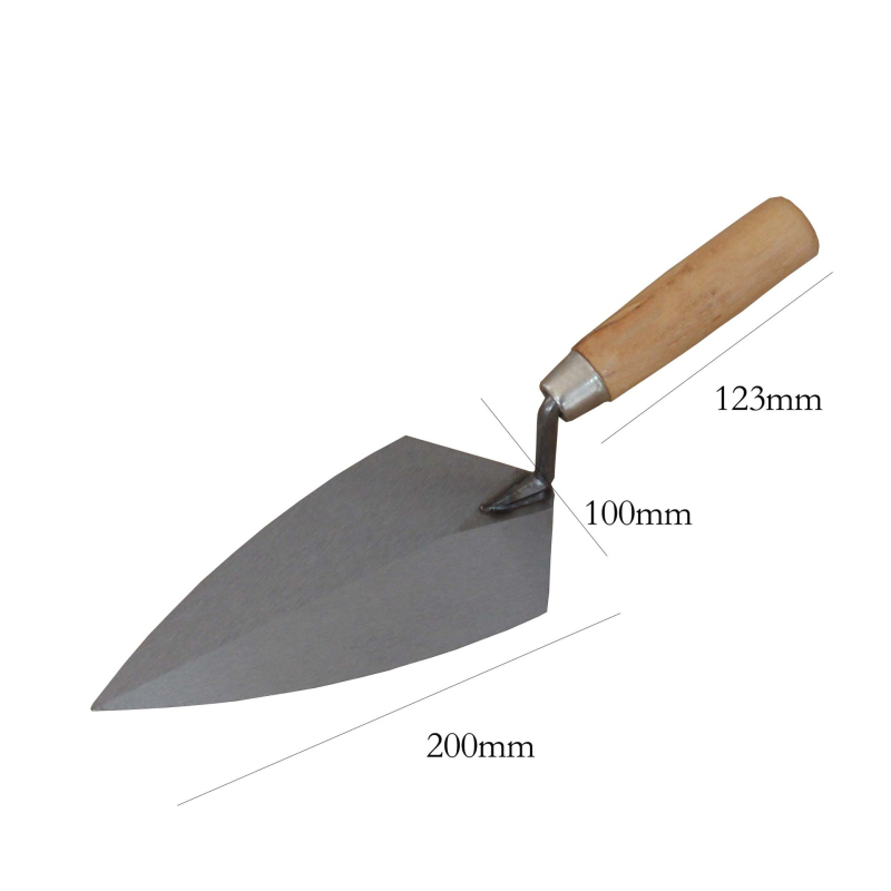 Glettelő kés és glettelő készlet barack alakú fogantyúval, hegyes végével és kerek fejével