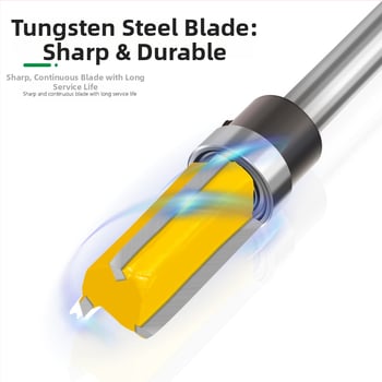 Csapágyas egyenes kés – háromélű vágó a hornyoláshoz, profilozáshoz és élprofilozáshoz; maró fafeldolgozó CNC gravíró gépekhez (fa, MDF, laminált lemez)