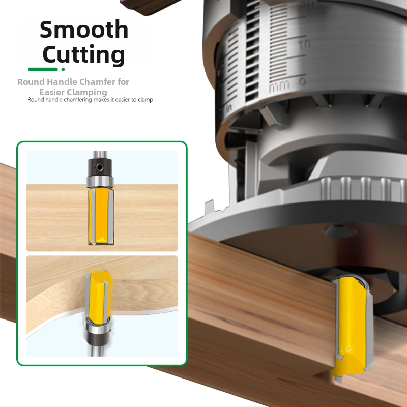 Csapágyas egyenes kés – háromélű vágó a hornyoláshoz, profilozáshoz és élprofilozáshoz; maró fafeldolgozó CNC gravíró gépekhez (fa, MDF, laminált lemez)