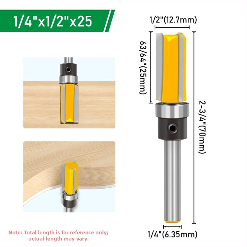 Csapágyas egyenes kés – háromélű vágó a hornyoláshoz, profilozáshoz és élprofilozáshoz; maró fafeldolgozó CNC gravíró gépekhez (fa, MDF, laminált lemez)