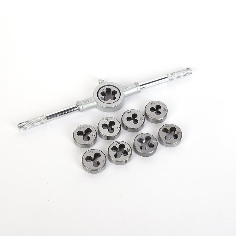 Ruiteng Hardware Σετ Tap and Die – Χειροκίνητο Κλειδί Tap και Σετ Die, 12 τεμάχια