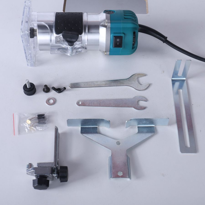 Sebességszabályozható faipari maró- és vágógép, többfunkciós elektromos szerszám hornyolásra és furatok készítésére; 220V hálózati tápellátás; asztalos sorozat