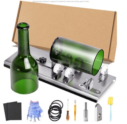 Set κόφτης φιαλών γυαλιού – Estoc Dm-1, ανοξείδωτος χάλυβας, για βαθιά επεξεργασία γυαλιού