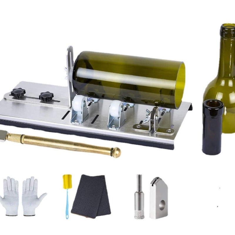 Set κόφτης φιαλών γυαλιού – Estoc Dm-1, ανοξείδωτος χάλυβας, για βαθιά επεξεργασία γυαλιού