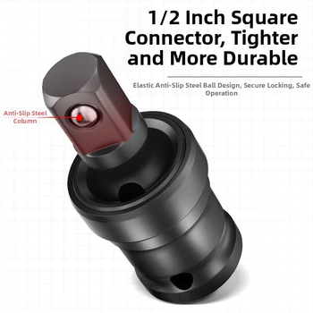 Elektrický kľúč s 360° univerzálnym kĺbom a otočnou krytkou – chróm-vanádium oceľ, antikorózna úprava