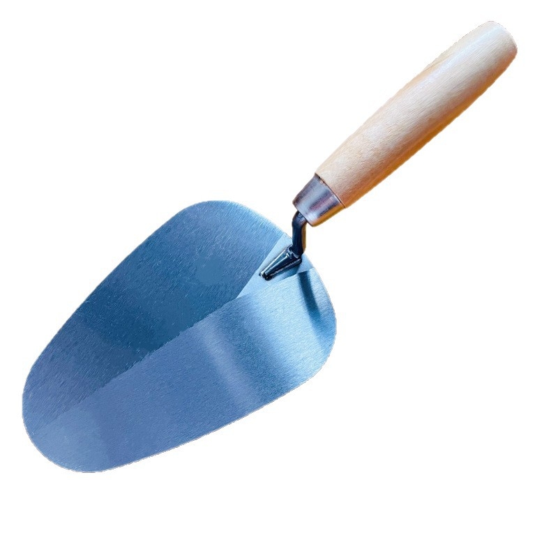Téglaépítő glettelőkanál kör fejű, szerszám építkezésre, alkalmas téglázásra és vakolásra