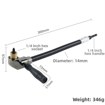 Neutral racsnis kulcs kinyúló rugalmas tengellyel, króm-vanádium acél, 1/4 gyorsoldás, belső rugó interfész, kezelőmenet