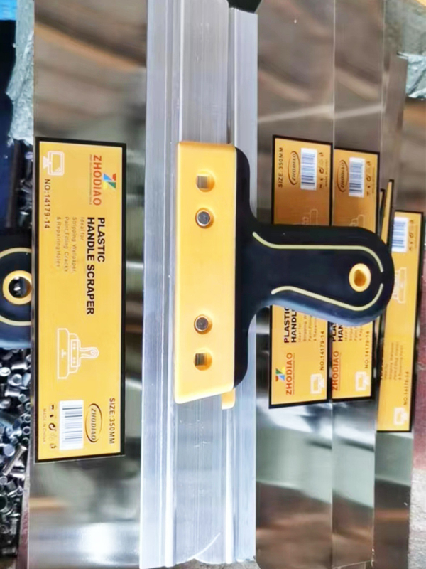 Scraper cu mâner din plastic pentru mortar și ciment, lamă din oțel carbon, unealtă de zidărie