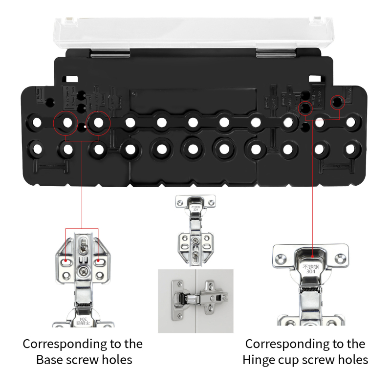 Clema plastică pentru mobilier Yb – unealtă de poziționare pentru găuri drepte în tâmplărie