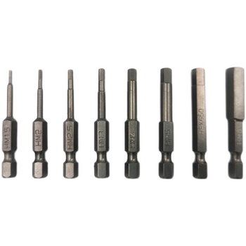 Set de bituri hexagonale interne pentru unelte pneumatice, HSS