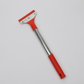 Cuțit de curățare pentru sticlă, cu mâner lung, lamă din oțel carbon și mâner din oțel inoxidabil și plastic