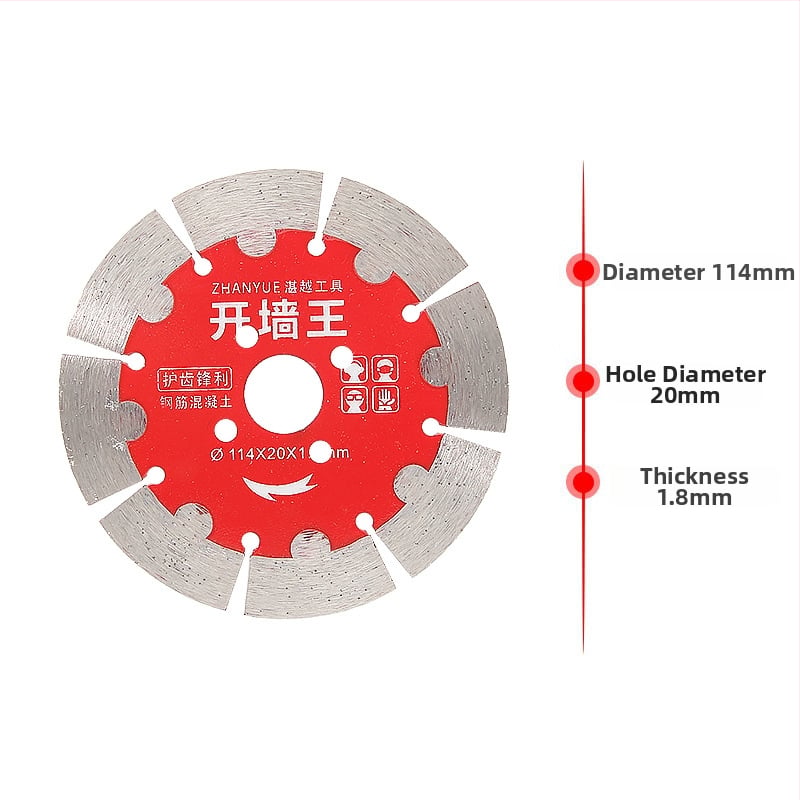 Diamantni disk za rezanje kanala u betonskim pregradama, model 114, sinterizacija, Cham Yue