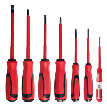 Set de șurubelnițe pentru electricieni, magnetice, izolate, cu capete cruci și plate, 1000V, oțel carbon