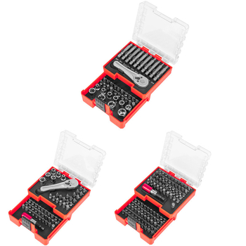 Set de 102 biți pentru șurubelnița electrică, din oțel S2, nemagnetic, neizolat