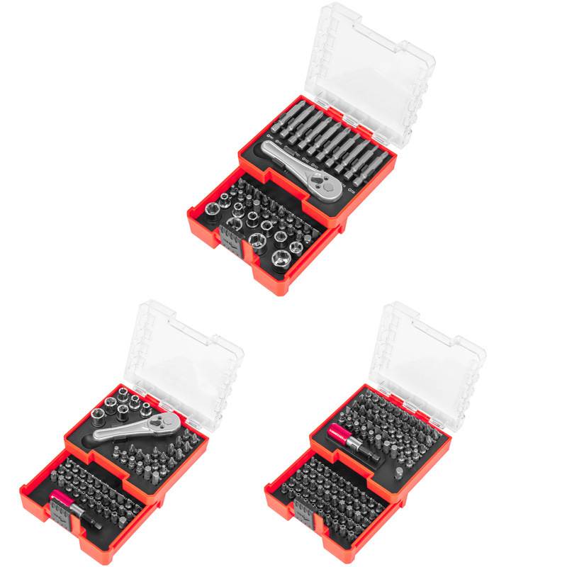 Set de 102 biți pentru șurubelnița electrică, din oțel S2, nemagnetic, neizolat