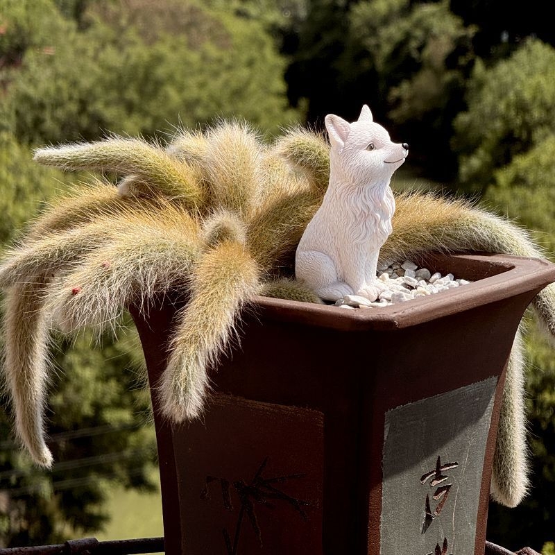 Lisica bonsai posuda dekorativna figurica, viseća vrtna dekoracija (Materijal: smola; Stil: neoklasičan; Izrada: polu‑ručna)